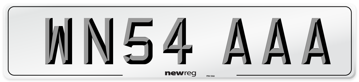 WN54 AAA Number Plate from New Reg